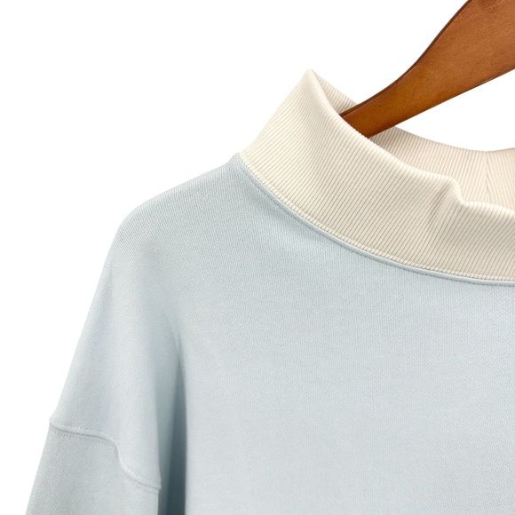 REUBEN OLIVER Mock Neck Sweatshirt Blue - Picture 3 of 7